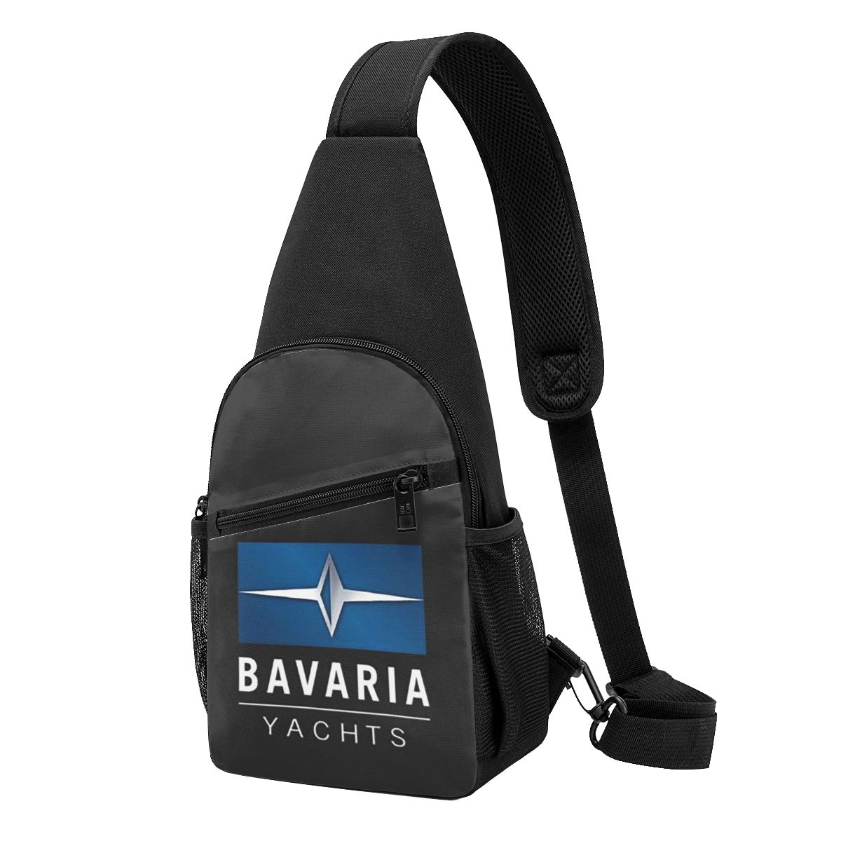 Sling Backpack Shoulder - บาวาเรีย ยอชท์ บลู ซิลเวอร์ โลโก้กระเป๋าคาดหน้าอก กระเป๋าสะพายข้างผู้ชาย
