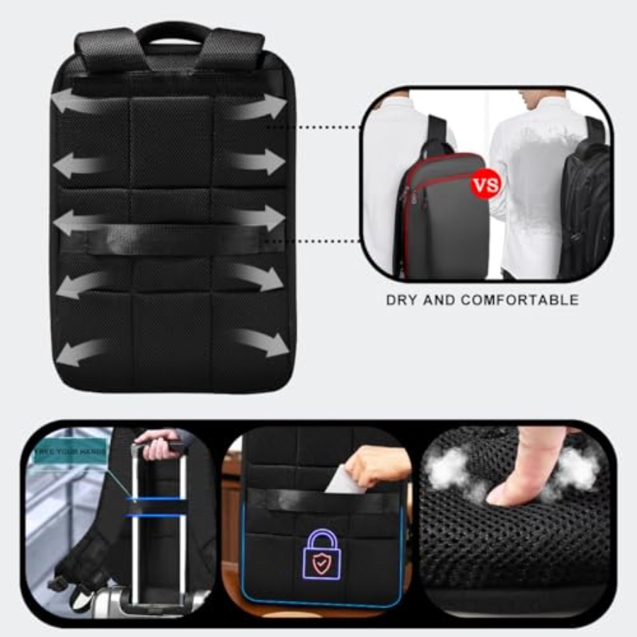 กระเป๋าเป้สะพายหลังแล็ปท็อปขนา - Travel Backpack Anti Theft บทวิจารณ์และราคา