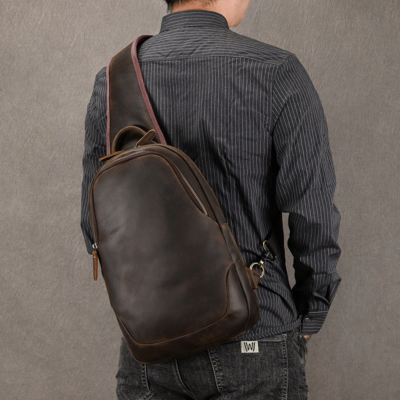 กระเป๋าเป้สะพายไหล่ข้างเดียวสำ - Leather Backpack Vintage บทวิจารณ์และราคา
